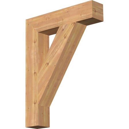 Ekena Millwork Traditional Block Smooth Bracket, Western Red Cedar, 5 1/2"W x 28"D x 36"H BKT06X28X36TRA05SWR